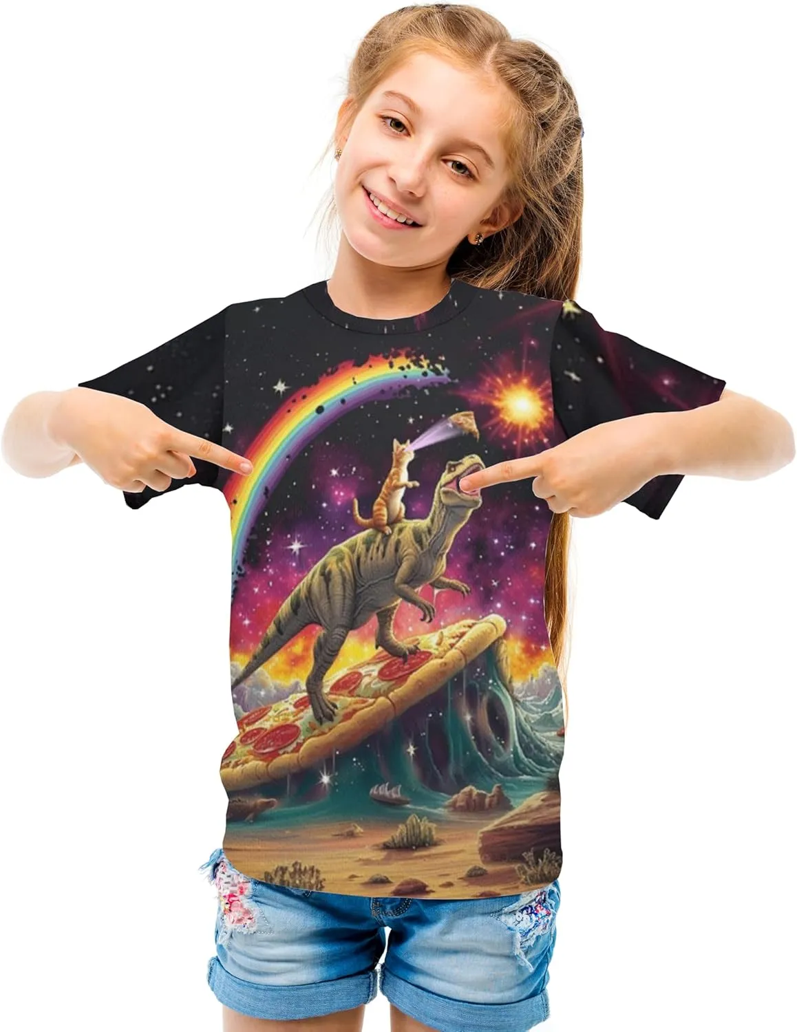 3D Graphic Boys Girls T Shirts, Crewneck Short Sleeve Tees for Teens