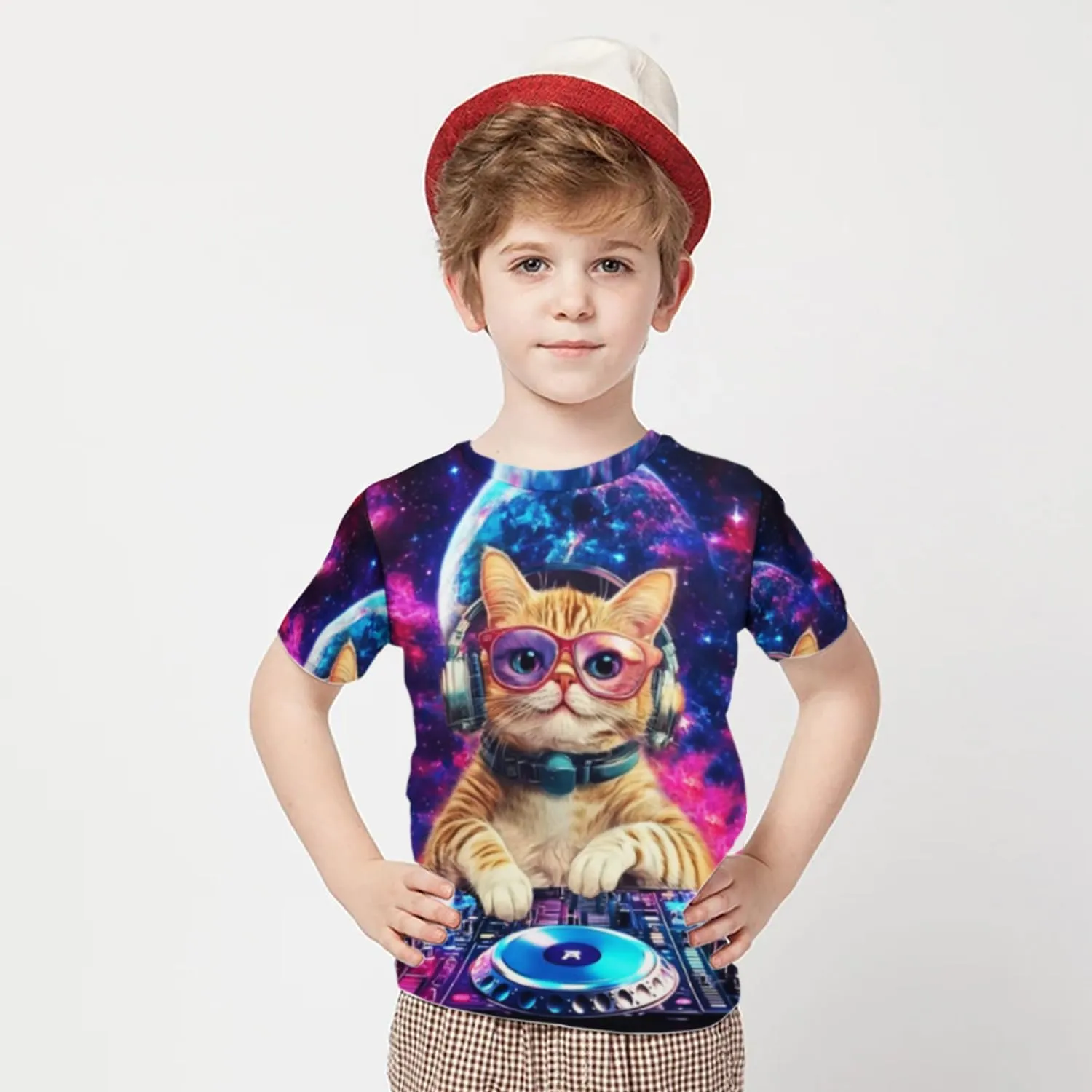 3D Graphic Boys Girls T Shirts, Crewneck Short Sleeve Tees for Teens