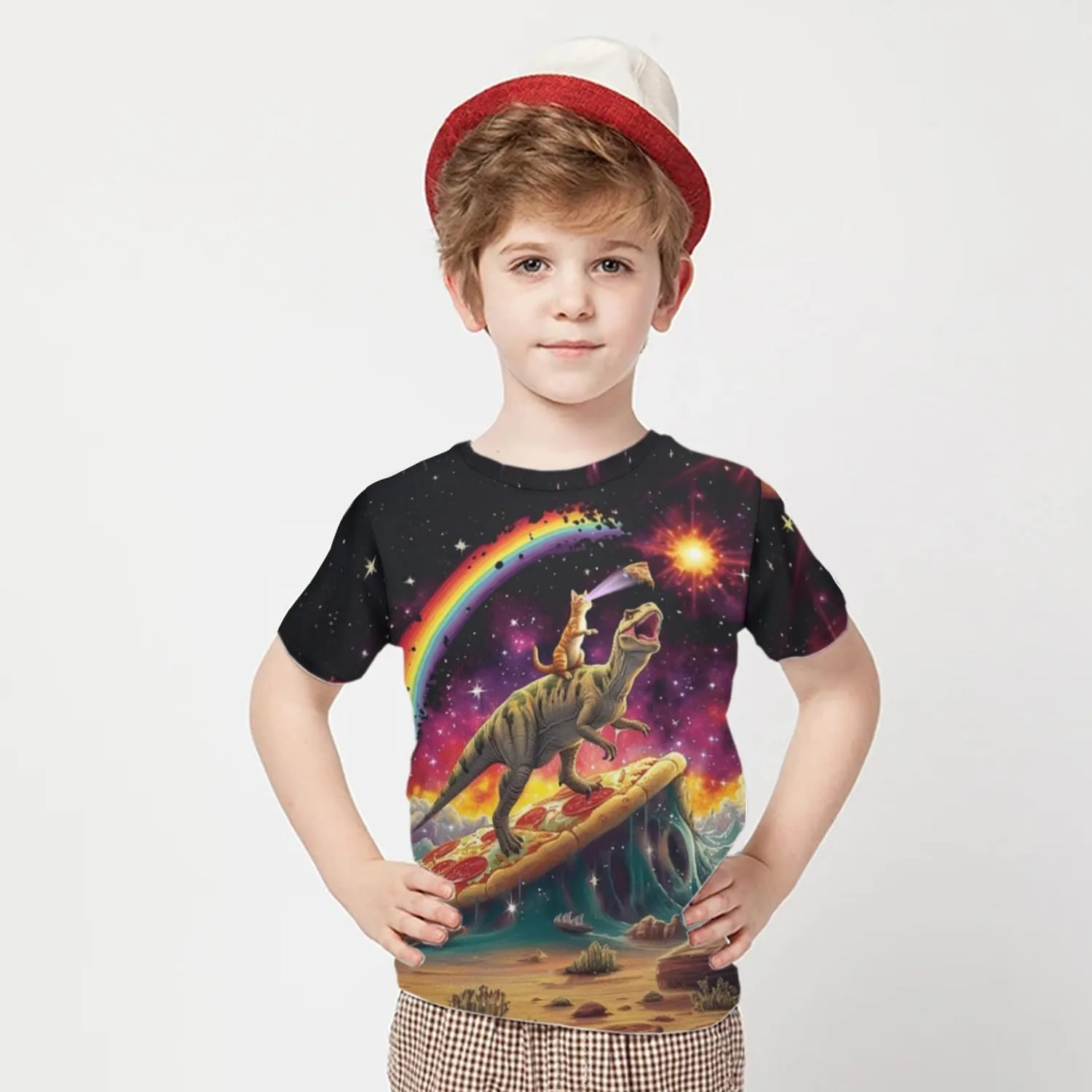 3D Graphic Boys Girls T Shirts, Crewneck Short Sleeve Tees for Teens