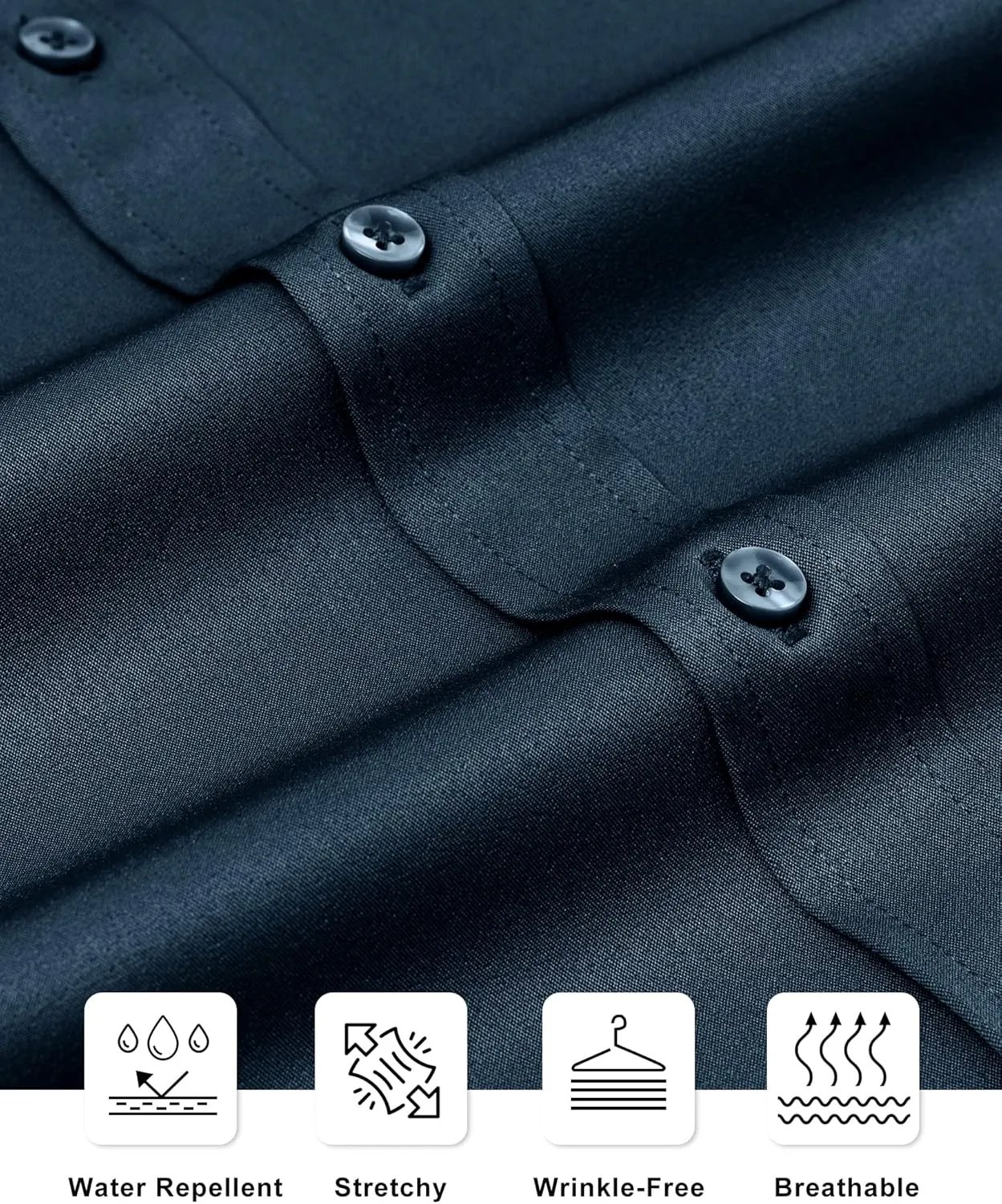 Alimens & Gentle Slim Fit Mens Dress Shirts for Men Button Down Long Sleeve Dress Shirts Wrinkle Free Formal Stain Proof