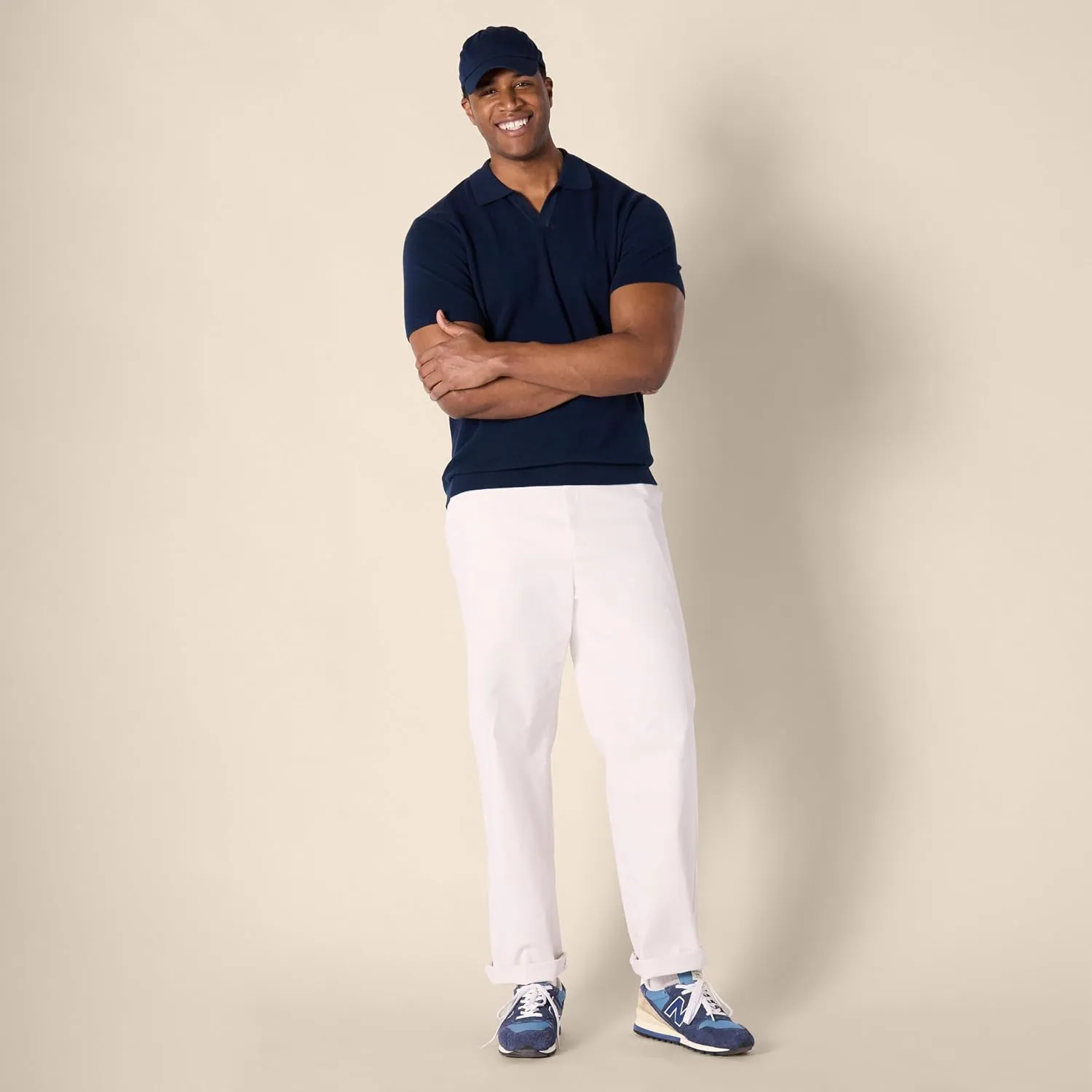 Amazon Essentials Men's Regular-Fit Short-Sleeve Knit Polo Sweater
