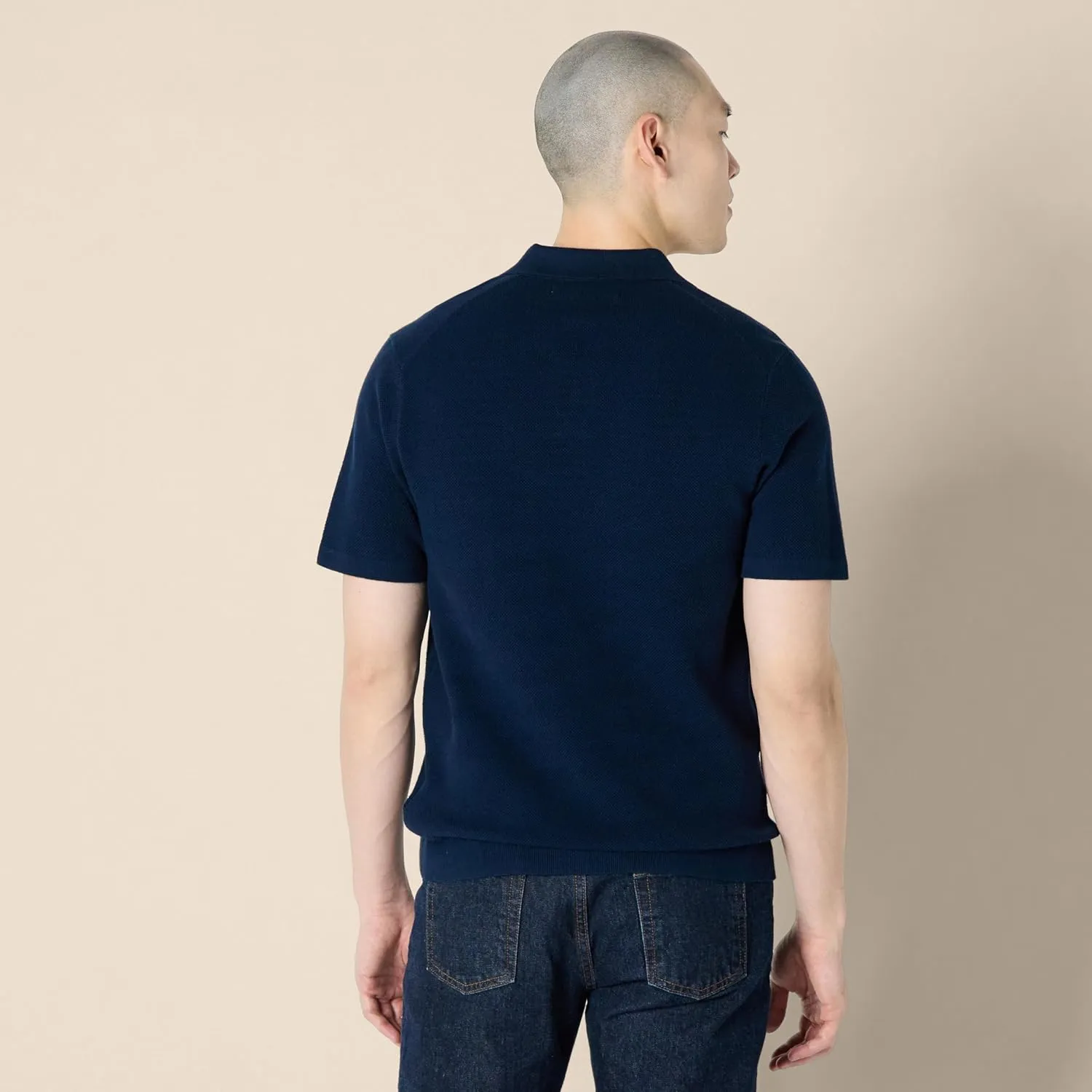 Amazon Essentials Men's Regular-Fit Short-Sleeve Knit Polo Sweater
