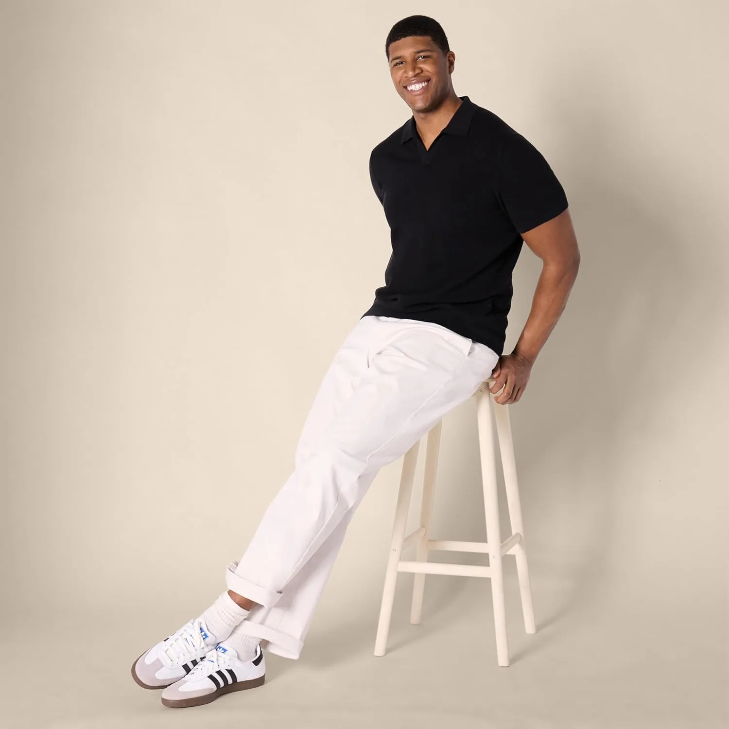 Amazon Essentials Men's Regular-Fit Short-Sleeve Knit Polo Sweater