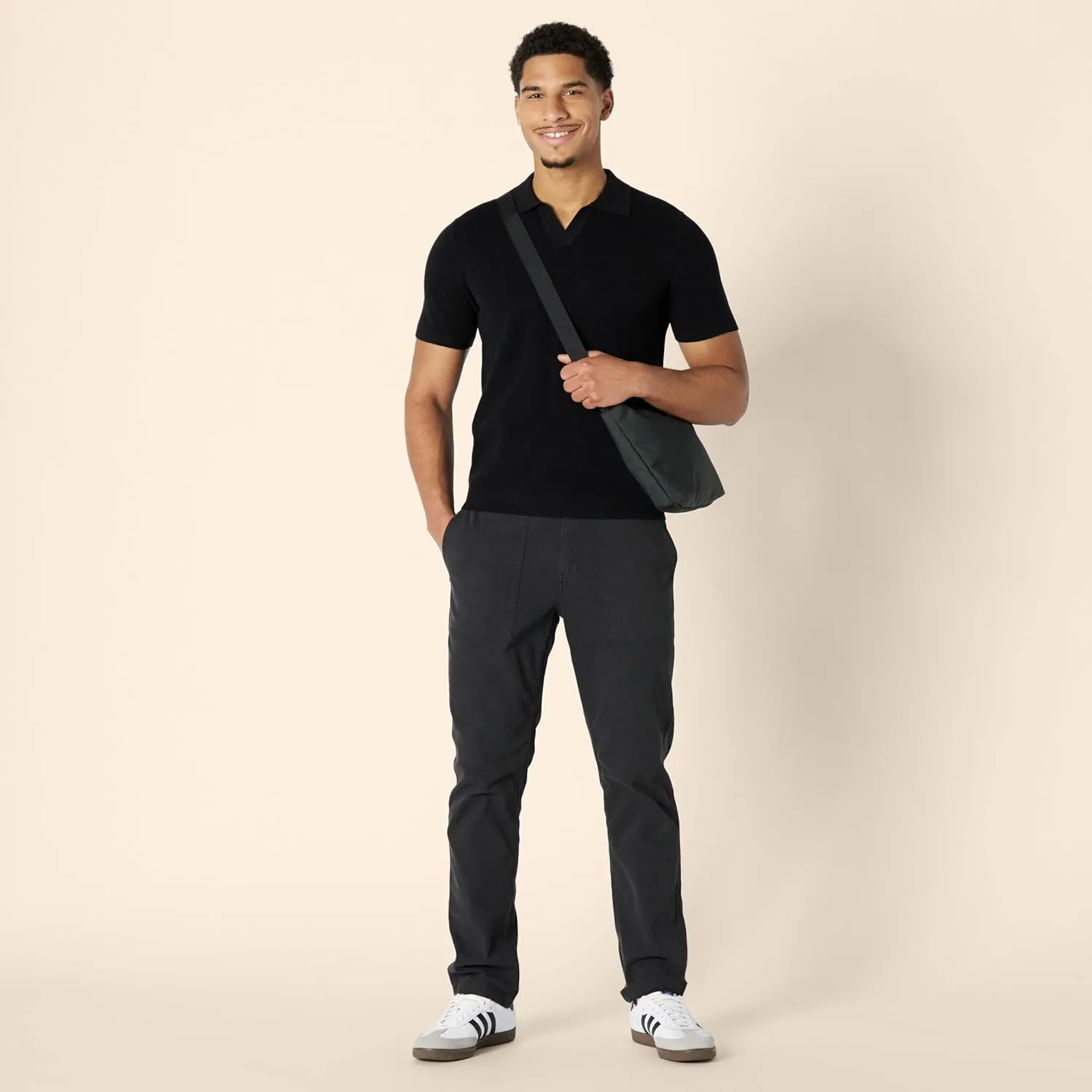 Amazon Essentials Men's Regular-Fit Short-Sleeve Knit Polo Sweater