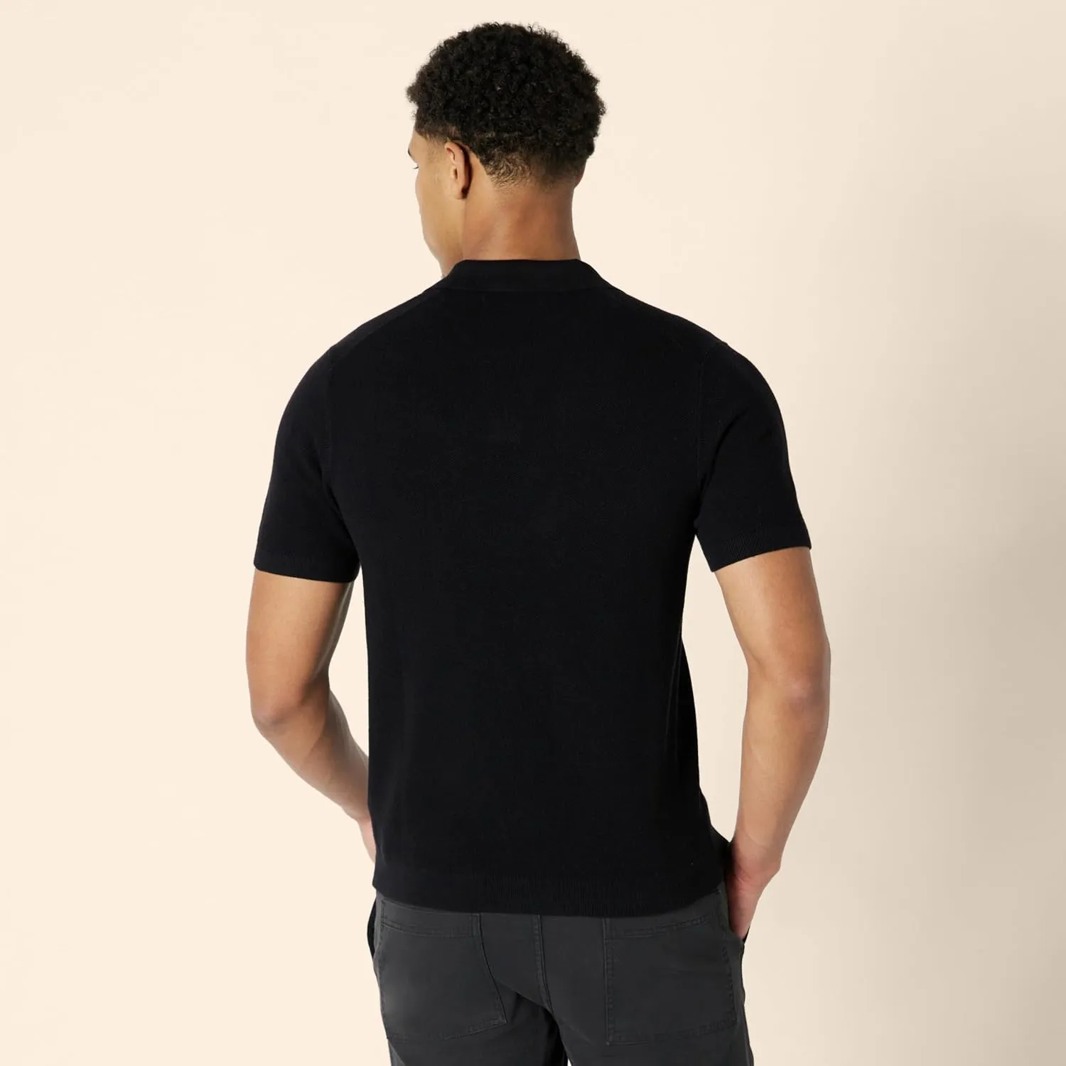 Amazon Essentials Men's Regular-Fit Short-Sleeve Knit Polo Sweater