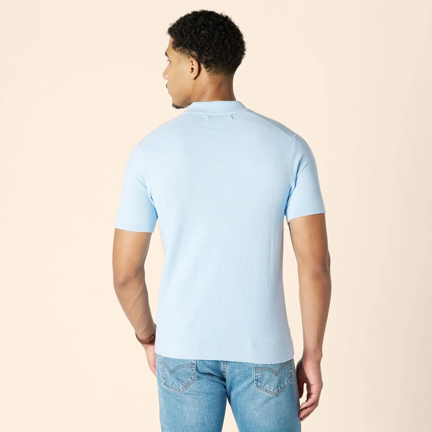 Amazon Essentials Men's Regular-Fit Short-Sleeve Knit Polo Sweater
