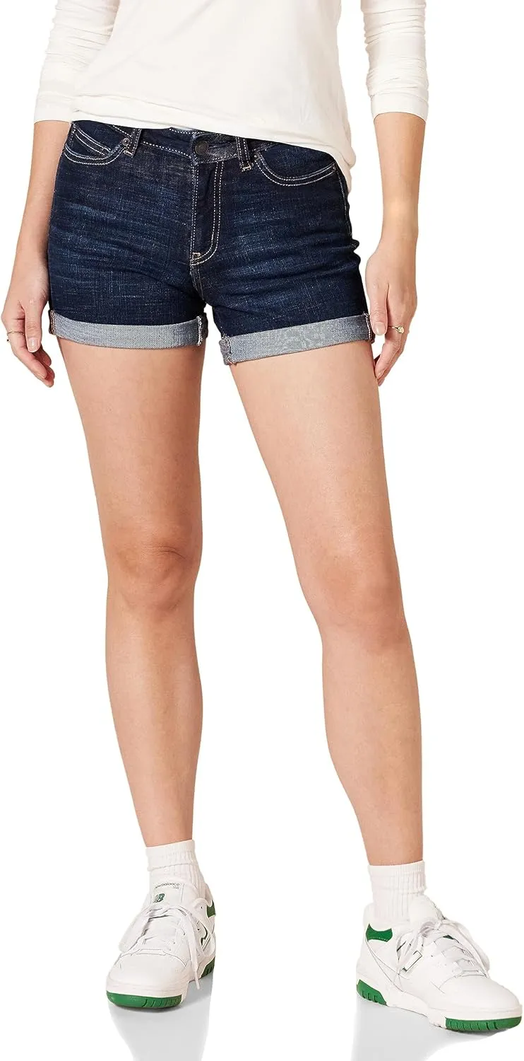 Amazon Essentials Women's Mid-Rise Slim Fit 4" Denim Shorts