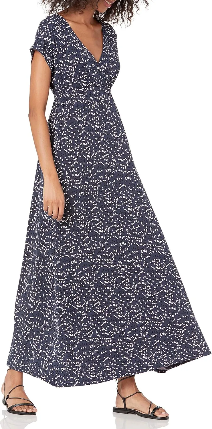 Amazon Essentials Women's Waisted Maxi Dress (Available in Plus Size)