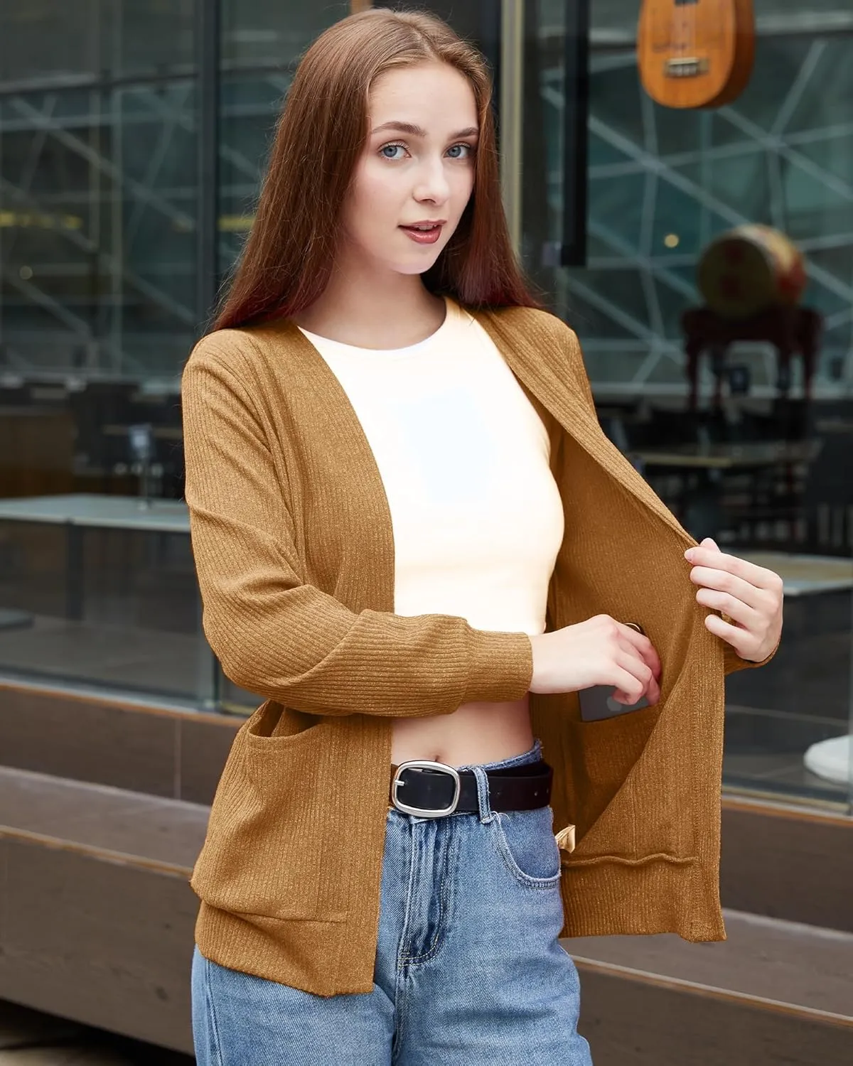 Argstar Women's Cardigan with 4 Pockets (Available in Inner Pocket)