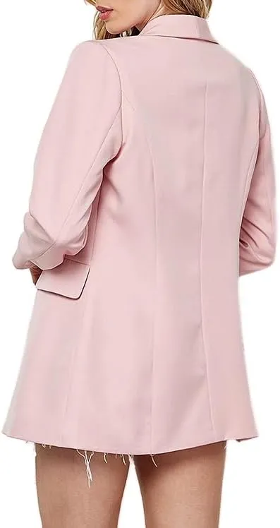 Available Long Sleeve Double Breasted Blazer