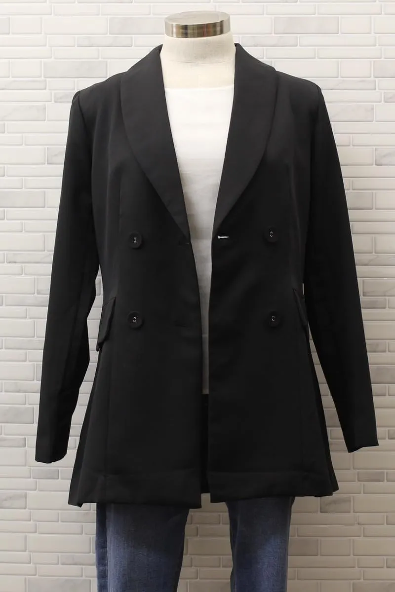 Available Long Sleeve Double Breasted Blazer