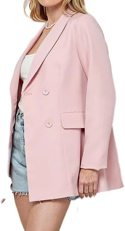 Available Long Sleeve Double Breasted Blazer