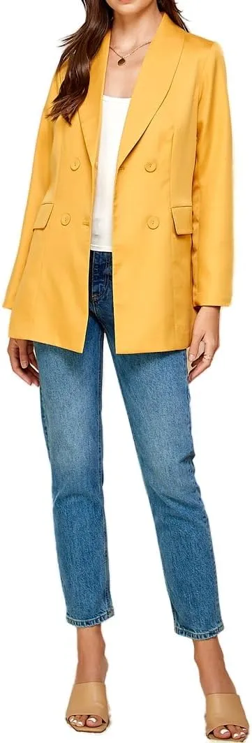 Available Long Sleeve Double Breasted Blazer