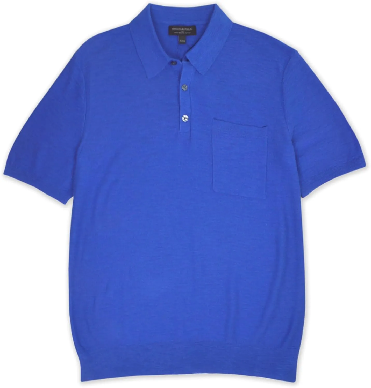 Banana Republic Mens Standard Fit Slub Knit Cotton Three Button Sweater Polo,