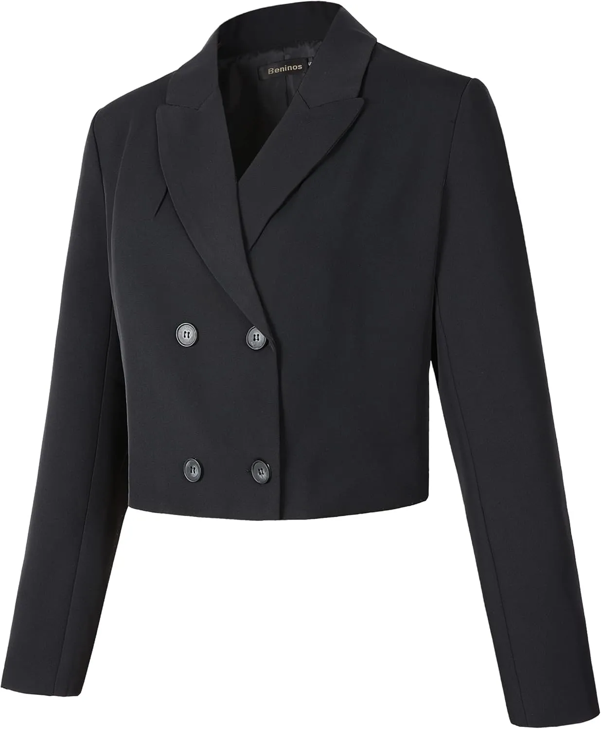 Beninos Women's Double Breasted Cropped Blazer Jackets