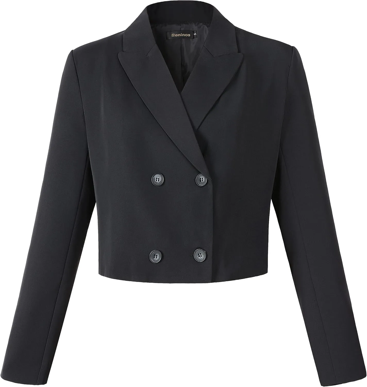 Beninos Women's Double Breasted Cropped Blazer Jackets