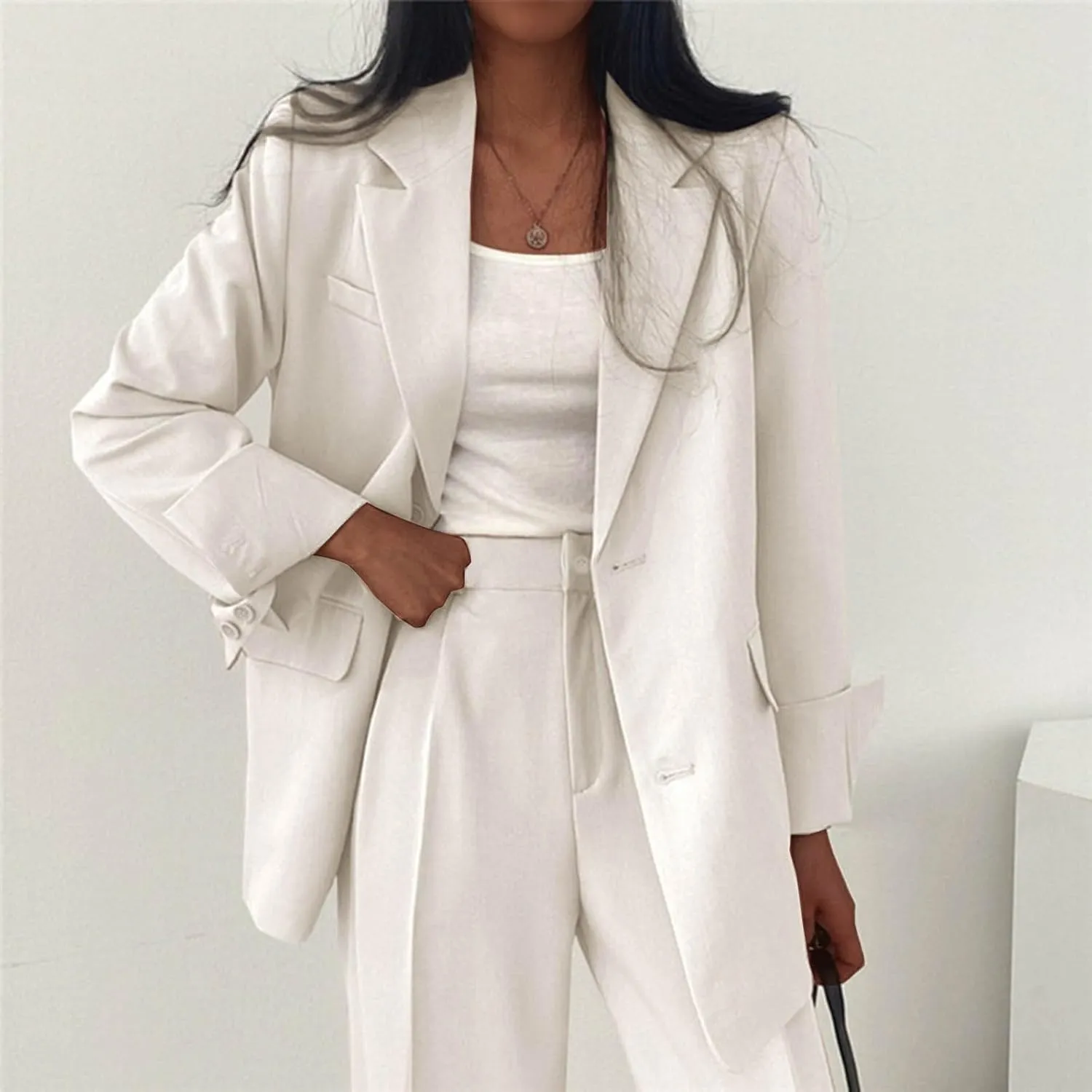 Blazer Dress for Women Plus Size Blazers for Work Casual Open Front Fashion Suit Jackets Long Sleeve Office Jacket