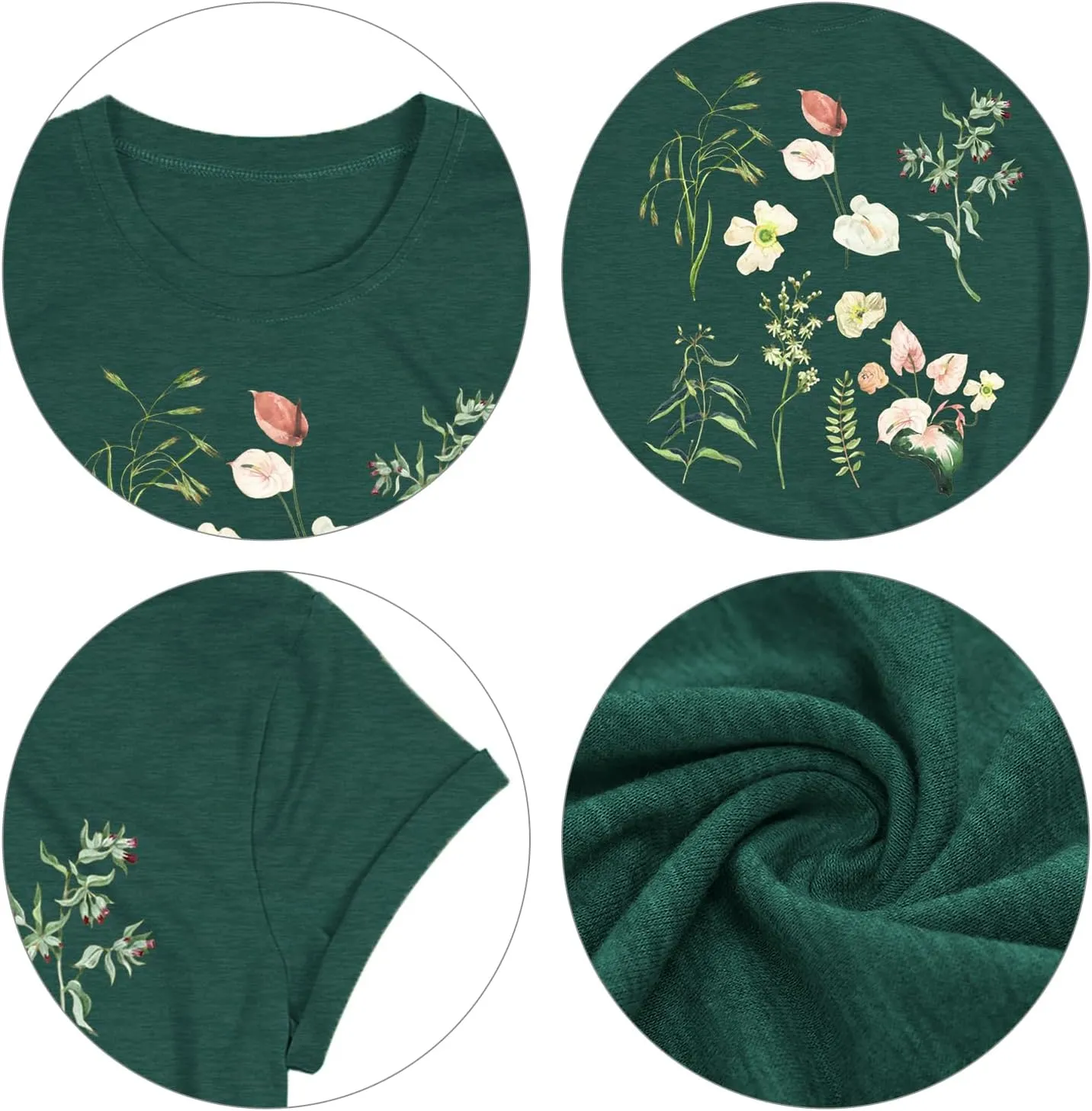 Cat Shirts for Women Flower Tee Shirts Womens Dandelion T-Shirt Cute Dandelion Cat Graphic Print Shirts