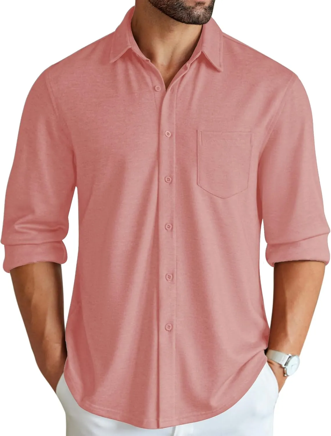 COOFANDY Men's Wrinkle Free Shirt Casual Button Down Long Sleeve Dress Shirts