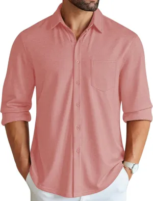 COOFANDY Men's Wrinkle Free Shirt Casual Button Down Long Sleeve Dress Shirts