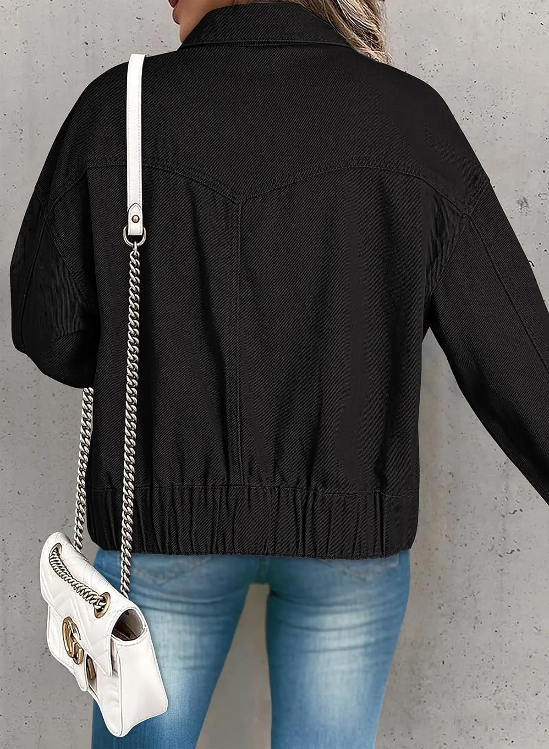 Dokotoo Women's Cargo Jean Jacket - Cropped Button Spring Fashion Coat for Women