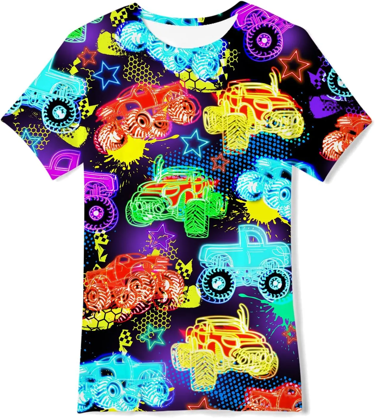 Enlifety Boys Girls T-Shirts 3D Graphic Shirts Kids Cool Short Sleeve Tees Size 4-14T