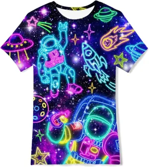 Enlifety Boys Girls T-Shirts 3D Graphic Shirts Kids Cool Short Sleeve Tees Size 4-14T