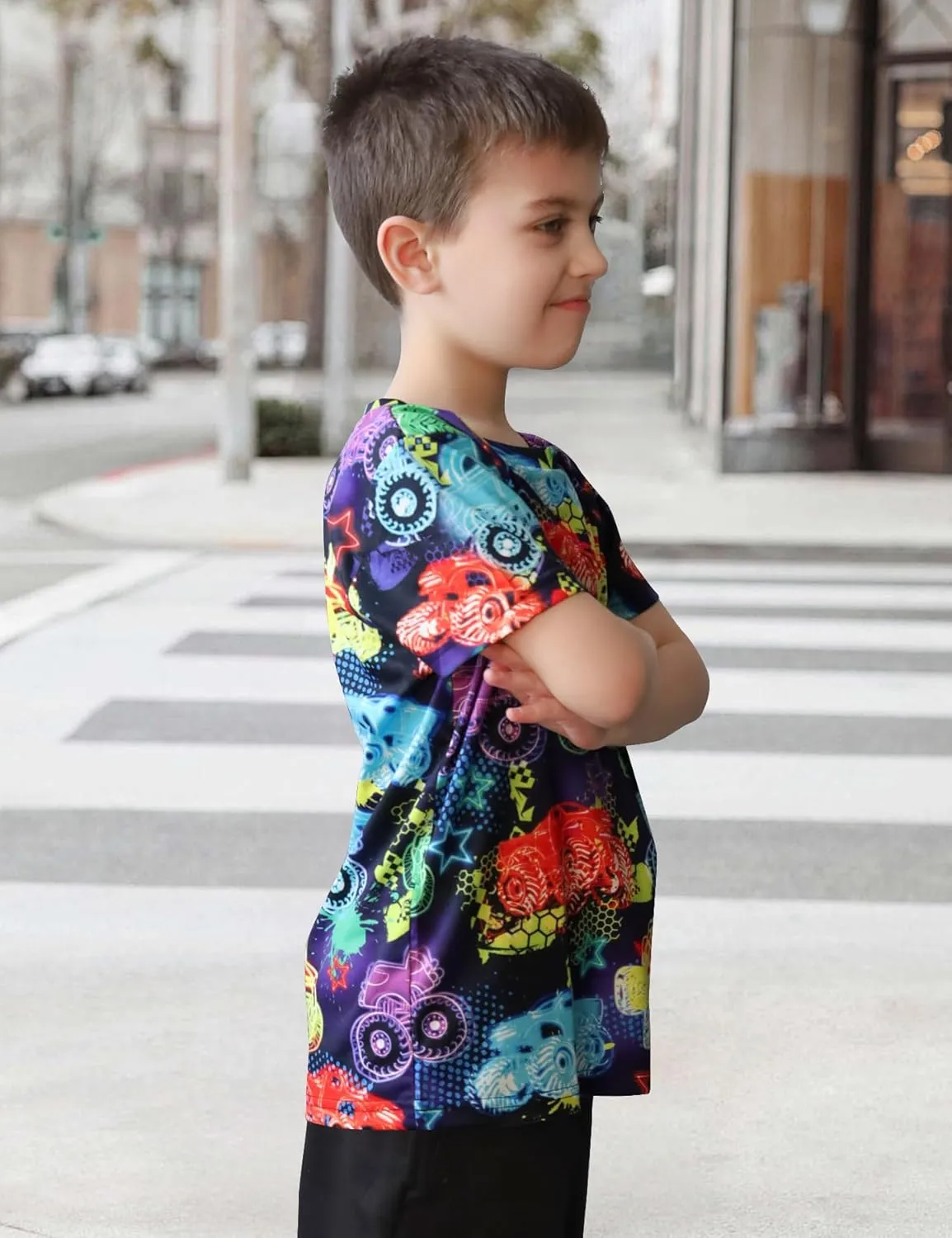 Enlifety Boys Girls T-Shirts 3D Graphic Shirts Kids Cool Short Sleeve Tees Size 4-14T