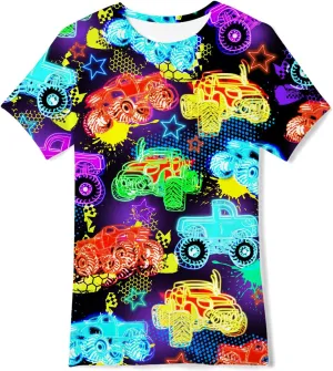 Enlifety Boys Girls T-Shirts 3D Graphic Shirts Kids Cool Short Sleeve Tees Size 4-14T