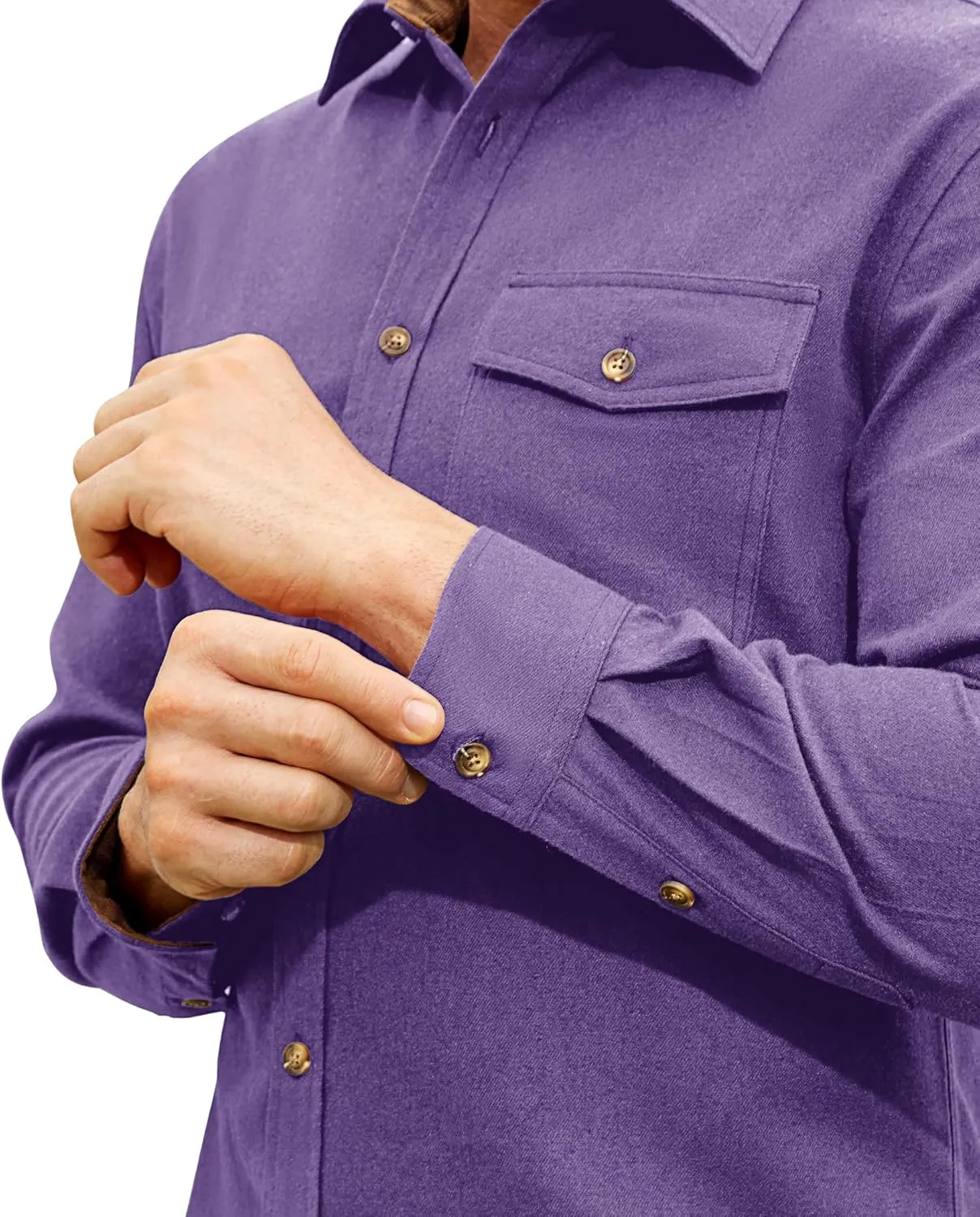 Flannel Shirt for Men Long Sleeve Mens Dress Shirts Cotton Casual Button Down Shirt Big Work Shacket Jackets