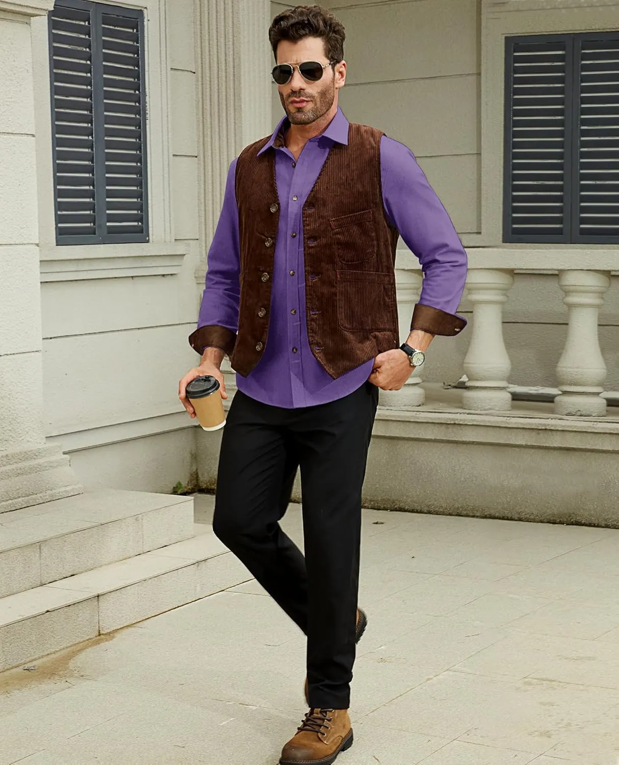 Flannel Shirt for Men Long Sleeve Mens Dress Shirts Cotton Casual Button Down Shirt Big Work Shacket Jackets