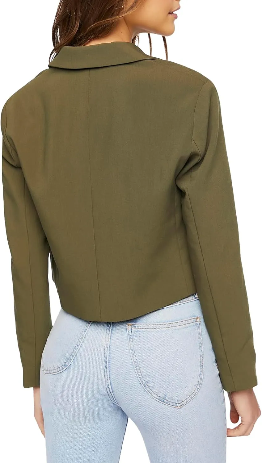 Forever 21 Women's Double-Breasted Cropped Blazer
