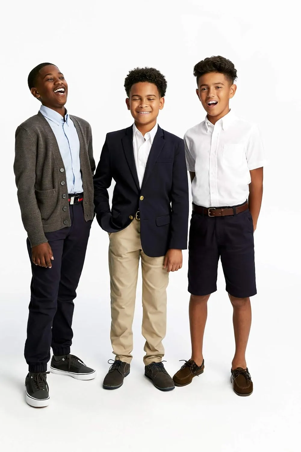 French Toast Boys' Expandable Collar Button Down Dress Shirt with Long Sleeves (Standard & Husky)
