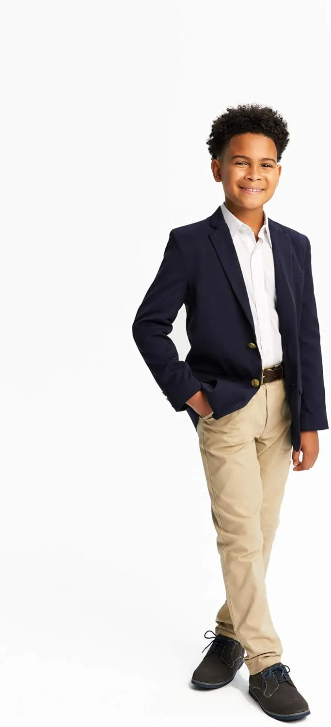 French Toast Boys' Expandable Collar Button Down Dress Shirt with Long Sleeves (Standard & Husky)