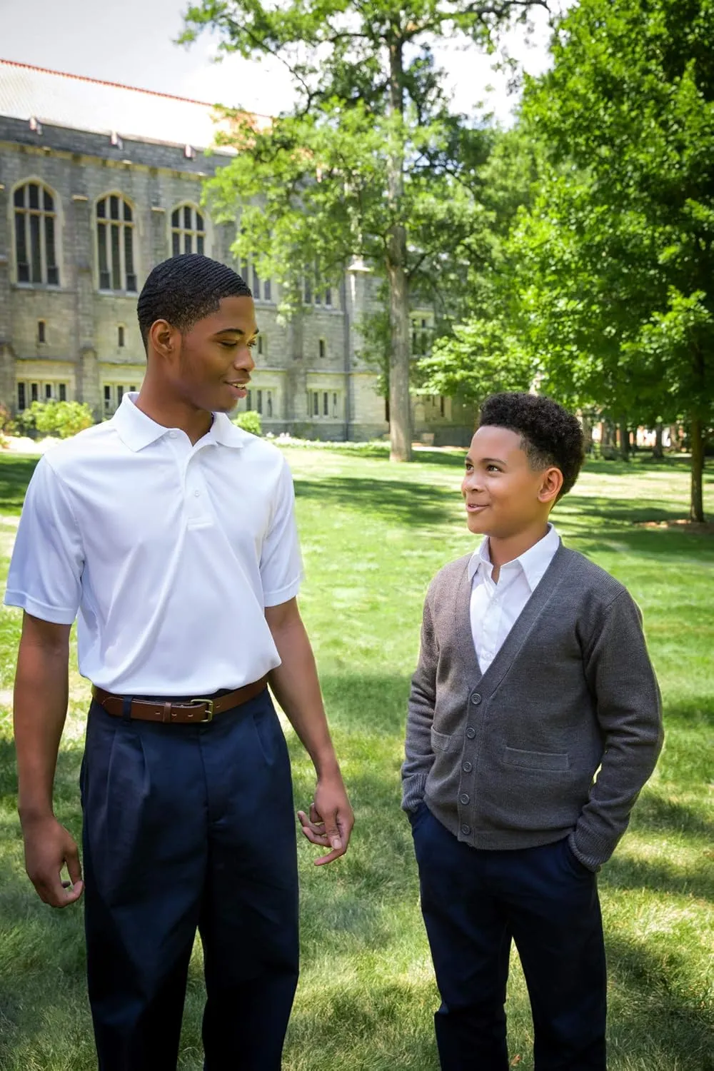 French Toast Boys' Expandable Collar Button Down Dress Shirt with Long Sleeves (Standard & Husky)