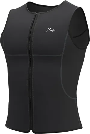 Hevto Men Wetsuit Tops and Vest 3/2mm Neoprene Jacket Surfing Swimming Front Zip Wet Suit for Water Sports