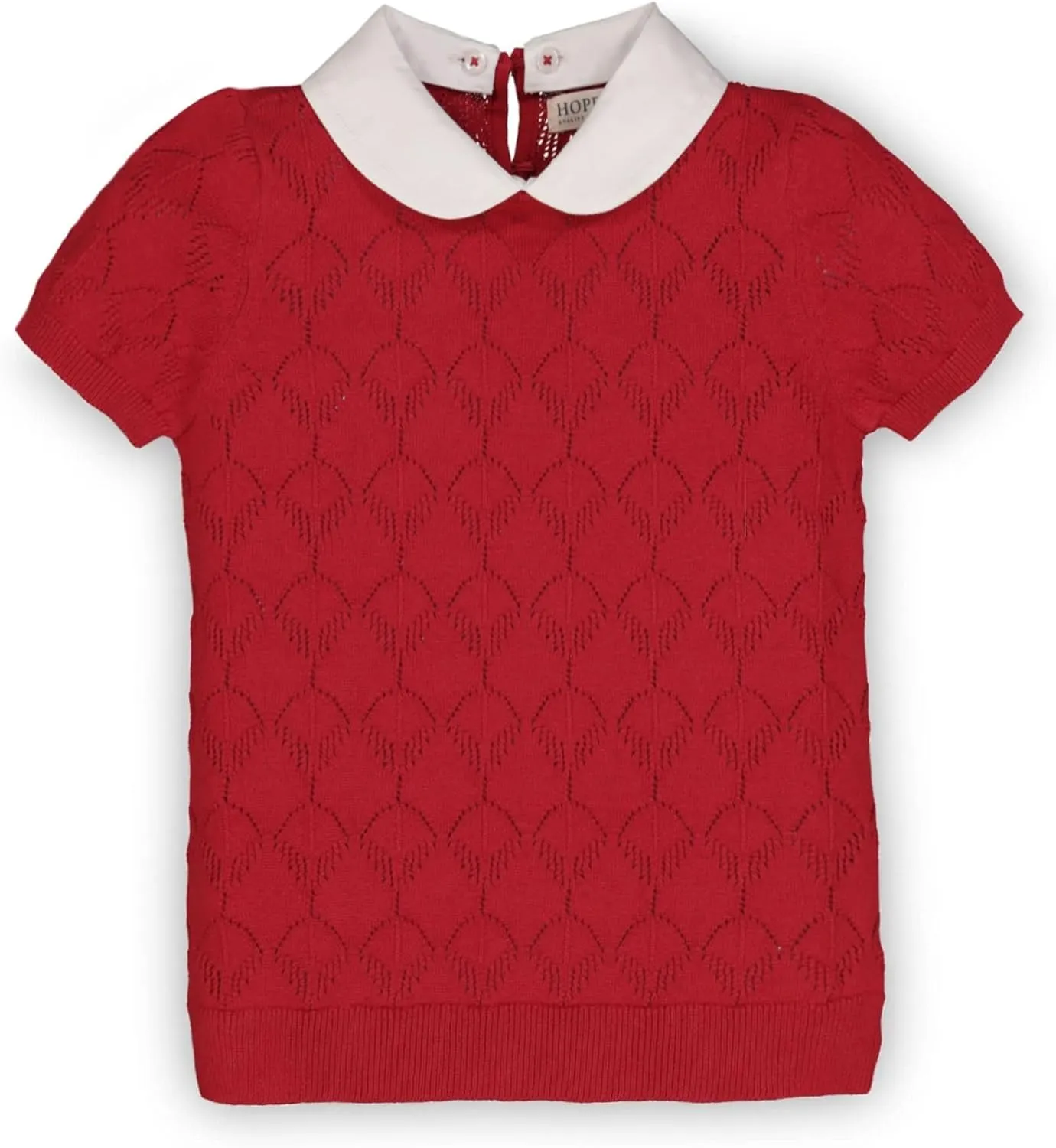 Hope & Henry Girls' Short Sleeve Sweater Top