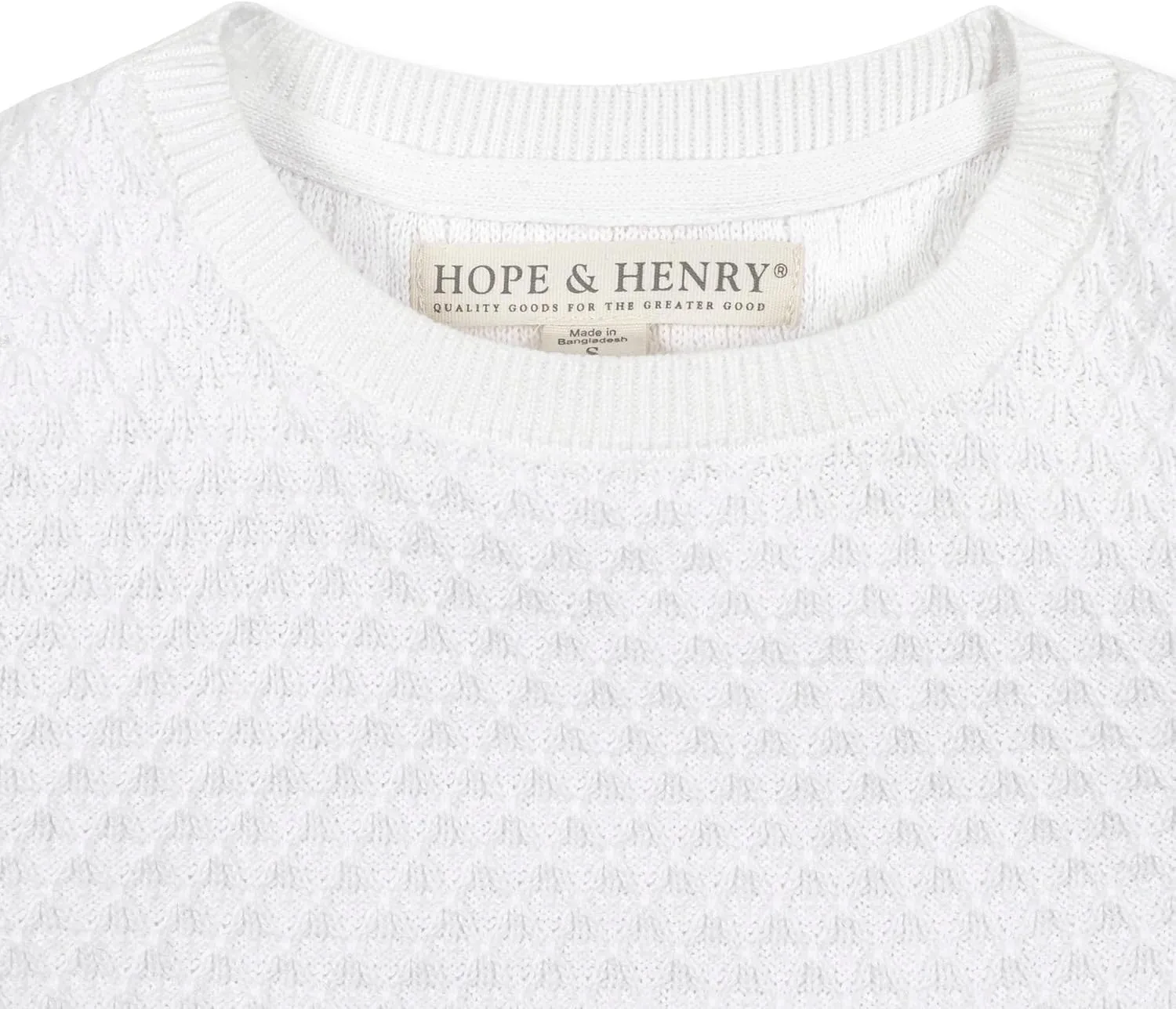 Hope & Henry Girls' Short Sleeve Sweater Top