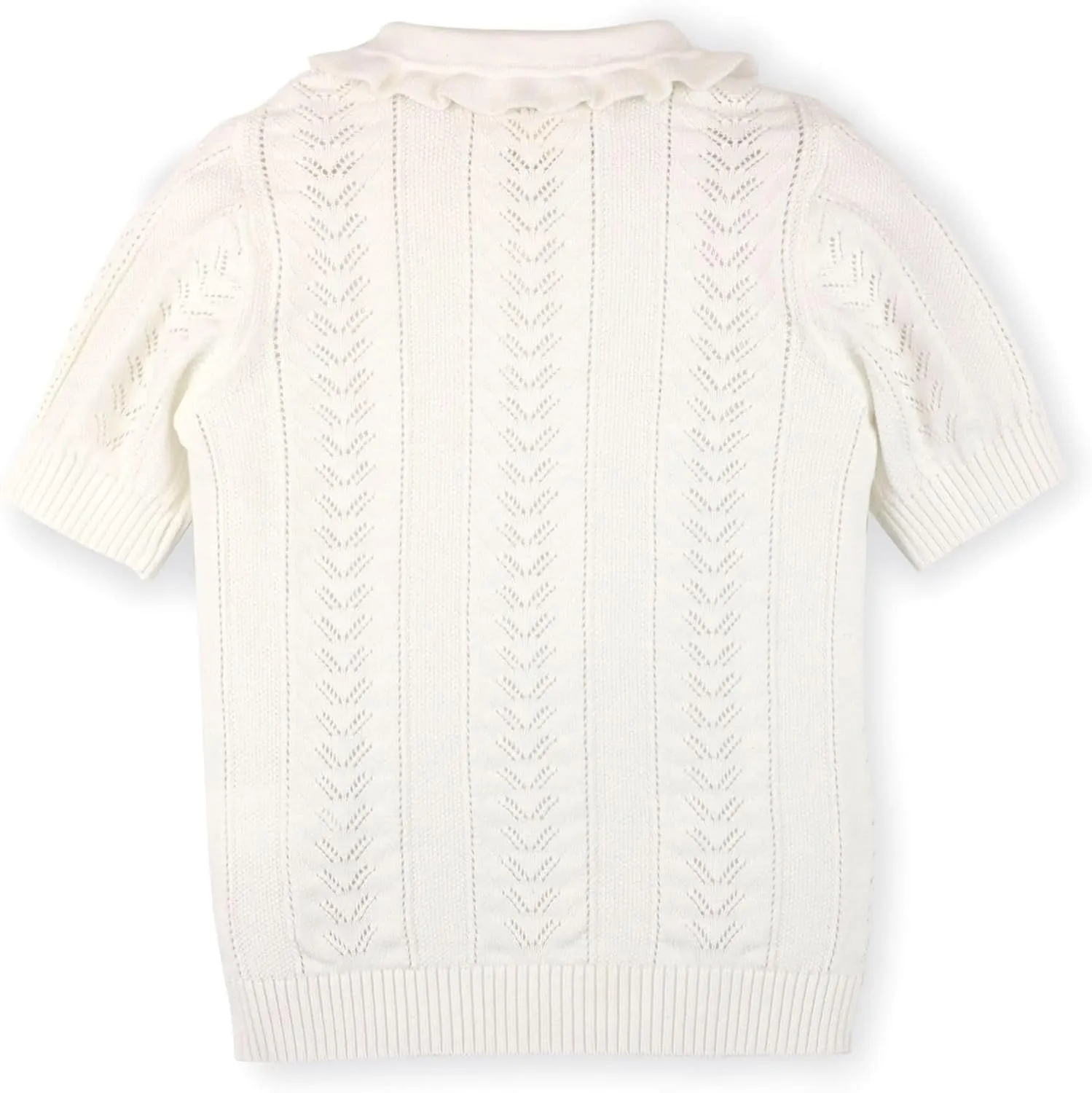 Hope & Henry Girls' Short Sleeve Sweater Top
