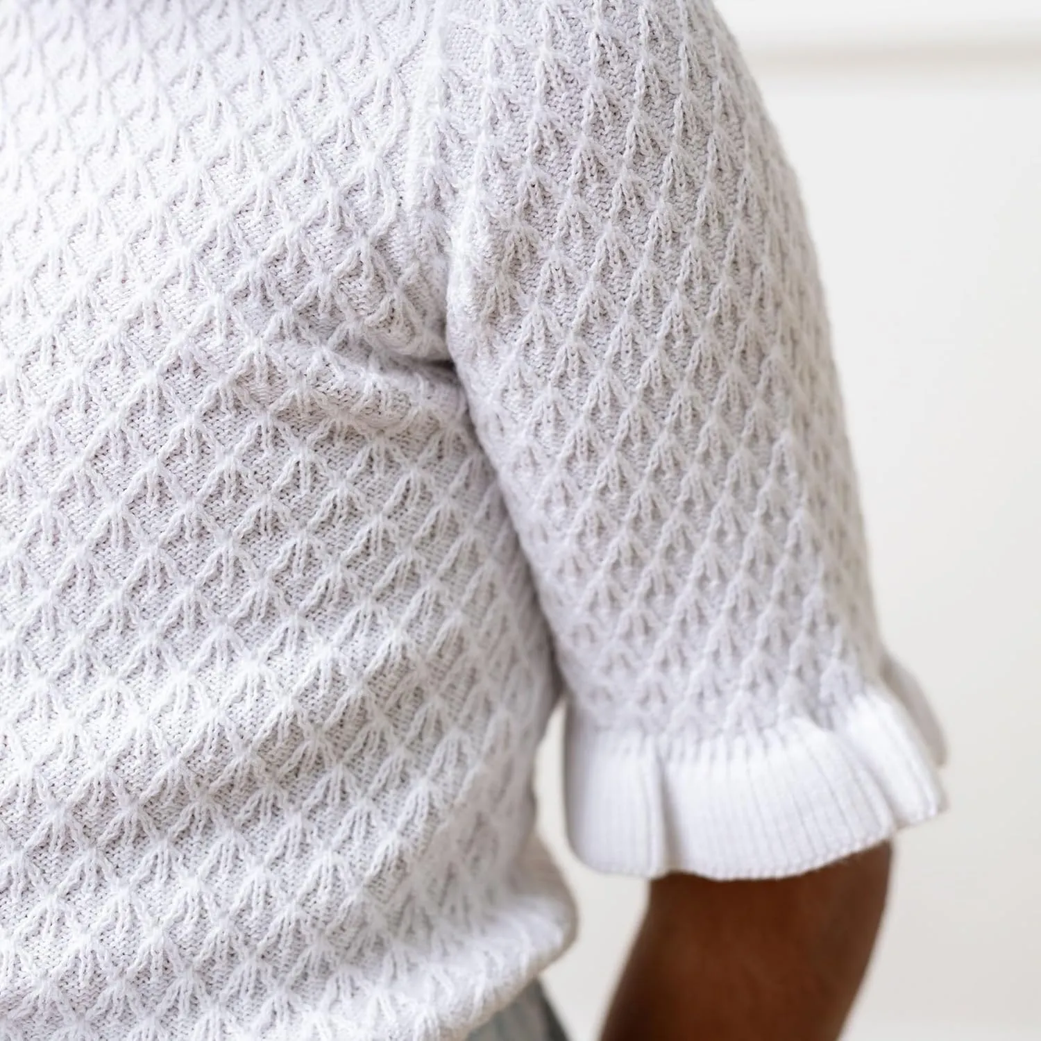 Hope & Henry Girls' Short Sleeve Sweater Top