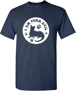 I'm Purr Evil Cat Lovers Pet Owners Graphic Funny T Shirt