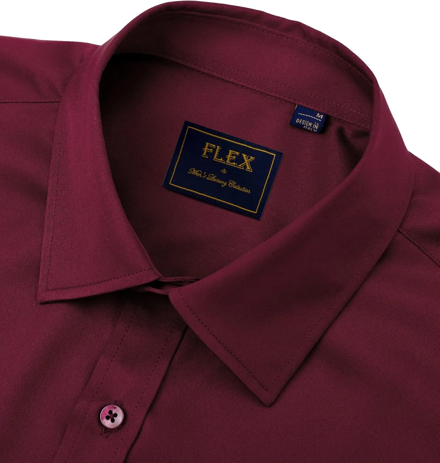 J.VER Men's Dress Shirts Solid Long Sleeve Stretch Wrinkle-Free Formal Shirt Business Casual Button Down Shirts