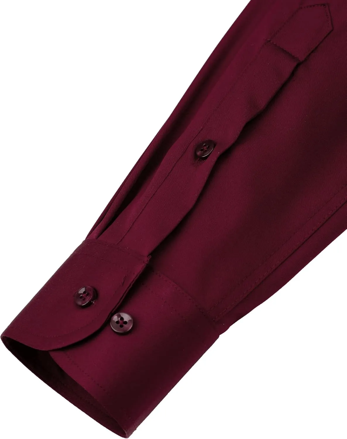 J.VER Men's Dress Shirts Solid Long Sleeve Stretch Wrinkle-Free Formal Shirt Business Casual Button Down Shirts