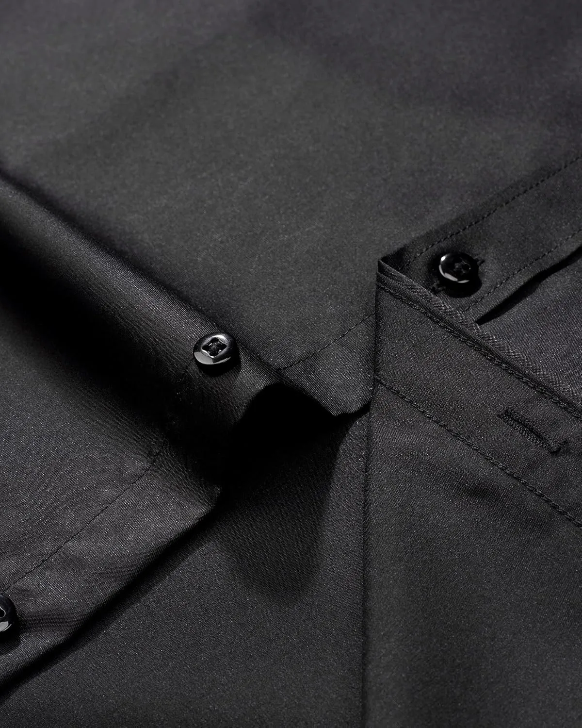 J.VER Men's Dress Shirts Solid Long Sleeve Stretch Wrinkle-Free Formal Shirt Business Casual Button Down Shirts