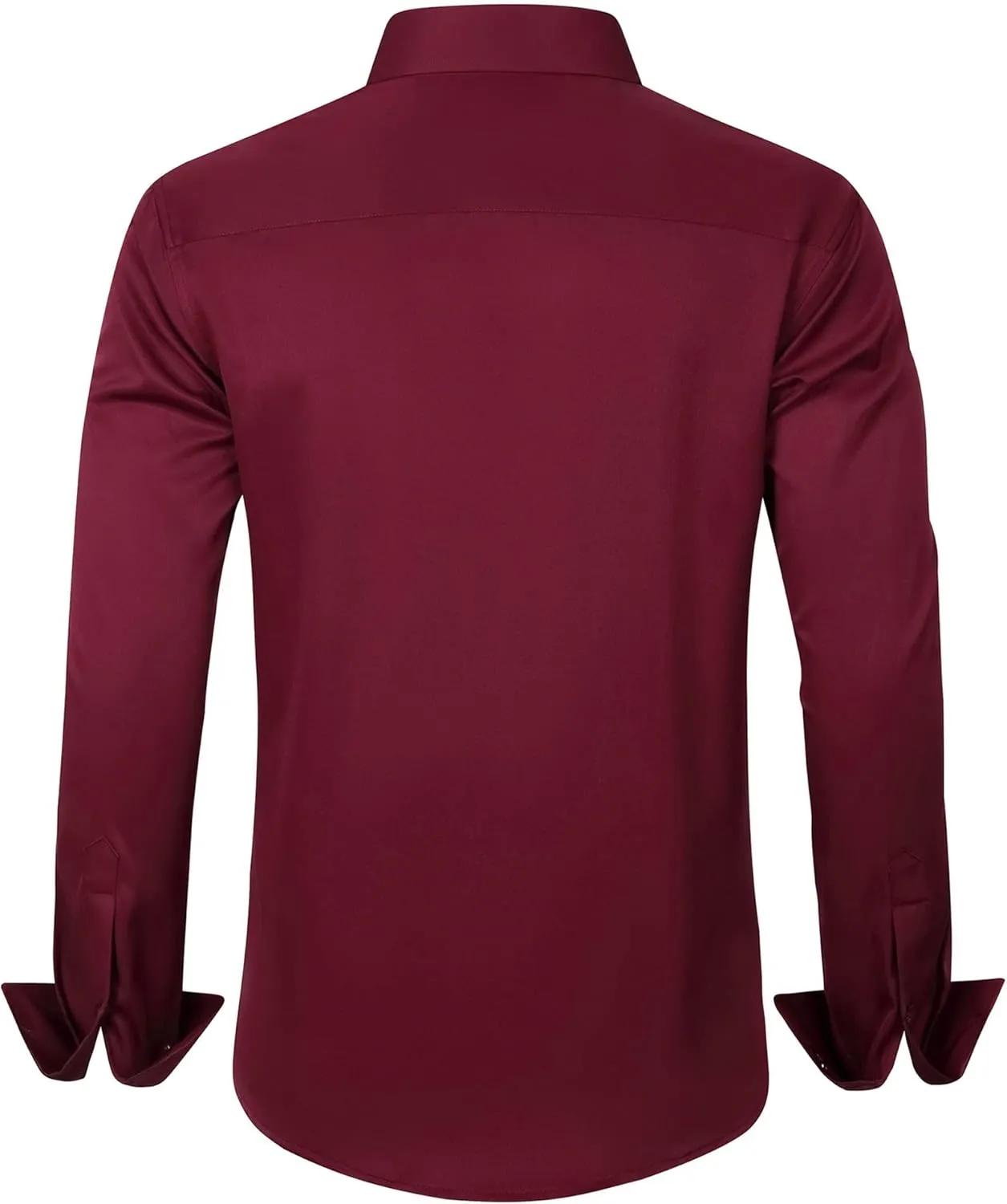 J.VER Men's Dress Shirts Solid Long Sleeve Stretch Wrinkle-Free Formal Shirt Business Casual Button Down Shirts