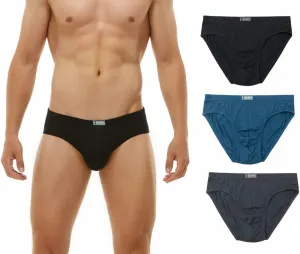 KNITLORD Men's Underwear Bamboo Viscose Soft Lightweight Mid/Low Rise Briefs 3 or 4 Pack
