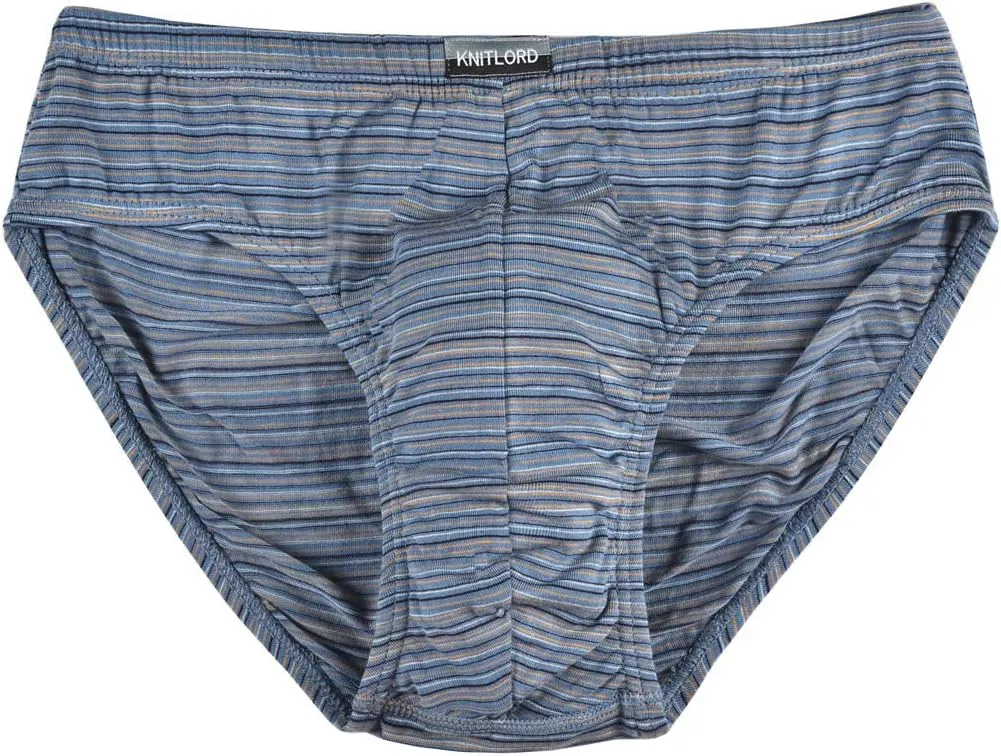 KNITLORD Men's Underwear Bamboo Viscose Soft Lightweight Mid/Low Rise Briefs 3 or 4 Pack