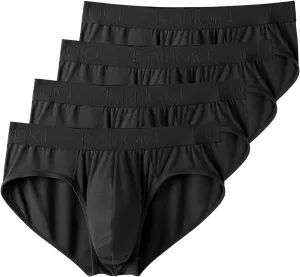 KNITLORD Men's Underwear Bamboo Viscose Soft Lightweight Mid/Low Rise Briefs 3 or 4 Pack