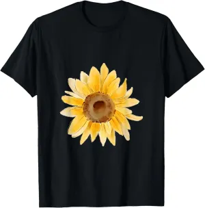 Large Yellow Sunflower Print T-Shirt