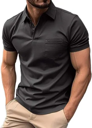 LCMTWX Polo Shirts for Men 2024 Button Up Shirt for Sports and Leisure Polo Shirts Polo Shirts for Men Men's Golf Polo Men